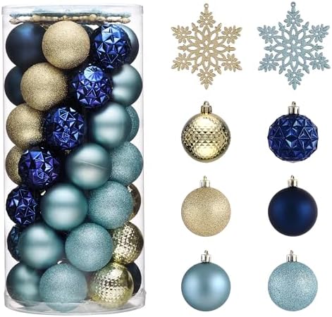 Valery Madelyn 50ct Christmas Tree Decorations Ball Ornaments 2.36 Inches