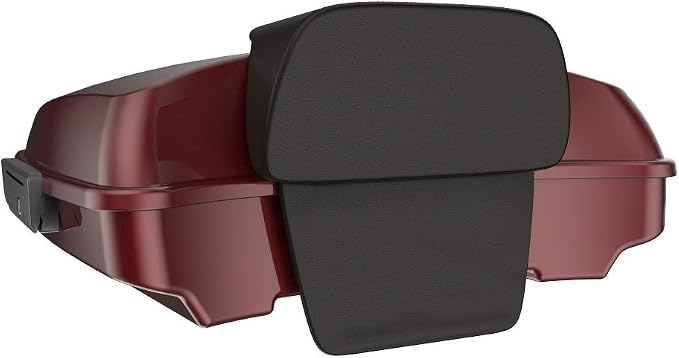 Advanblack Road Glide Tour Trunk Pack Stiletto Red Razor Tour Trunk Pack Backrest Pad for '97-'25 Harley Touring Road King Street Glide Electra Glide CVO models
