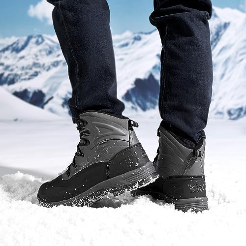 NORTIV 8 Men's Waterproof Hiking Winter Snow Boots