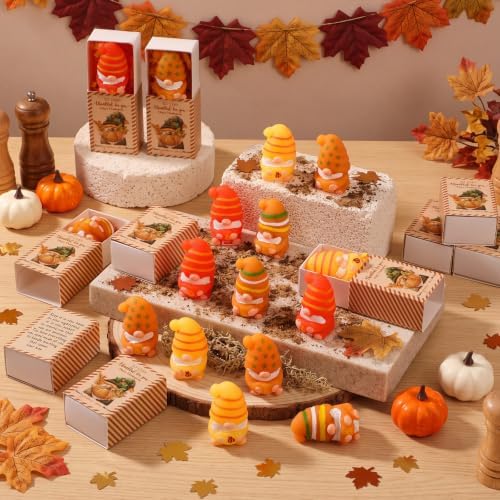 12 Sets Thanksgiving Party Favors Fall Gnome Gifts Bulk Basket Stuffers