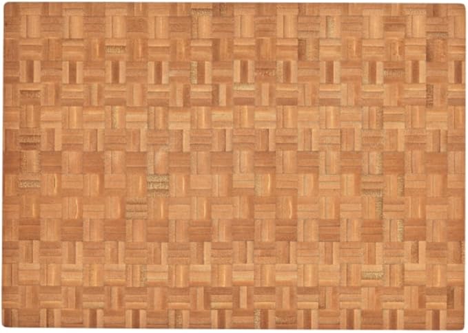 Cuisinart 17" Reversible End Grain Bamboo Cutting Board Embedded Handles