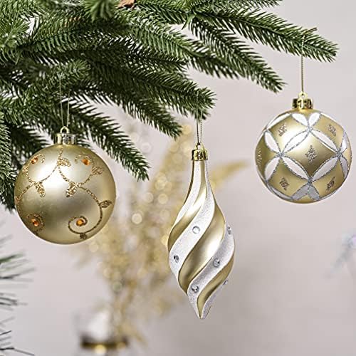 Valery Madelyn 40ct Christmas Tree Decorations Ball Ornaments Set Large