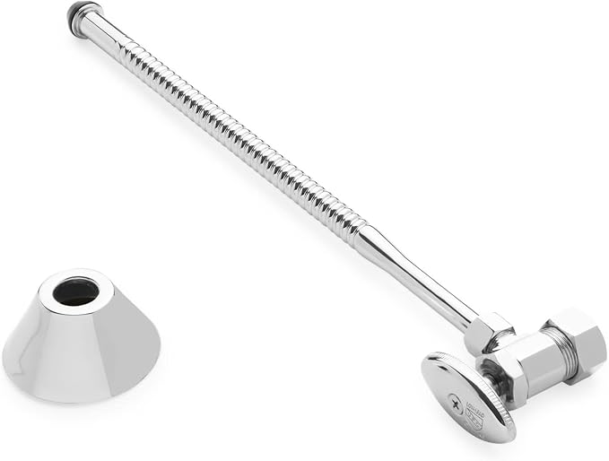 Signature Hardware 446659 Corrugated Toilet Supply Kit with 5/8" OD X 3/8" OD Angle Stop
