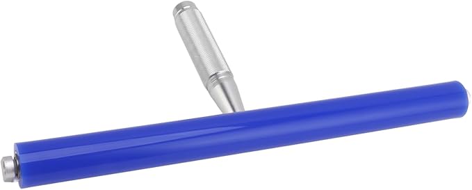 Dust Remover Manual Roller, Silicone Manual Roller, Silicone Cleaner Laminated Static Lint Remover with Metal Handle Blue Cleaner Tool for