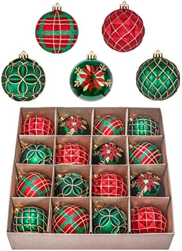 Valery Madelyn 16ct Christmas Tree Decorations Ball Ornaments 3.15 Inches