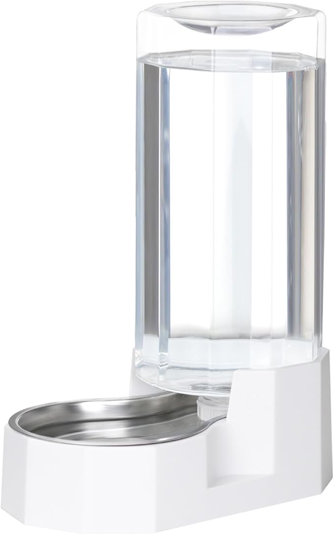 Sfozstra 9L Large Dog Water Dispenser: Gravity Design for Multiple Pets | Spill Resistant/No Filter Maintenance/Stainless Steel Bowl/Easy to Clean/Indoor & Outdoor Use