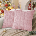 DFXSZ Christmas Tree Pillow Covers 20x20 Set of 2 Christmas Decor Pink Star