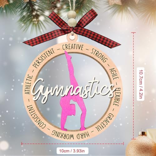 Gymnastics Ornament for Girl, Gymnast Ornaments for Christmas Tree - Gymnastics Gifts for Girls, Coach, Gymnast Gifts for Girls 4-12