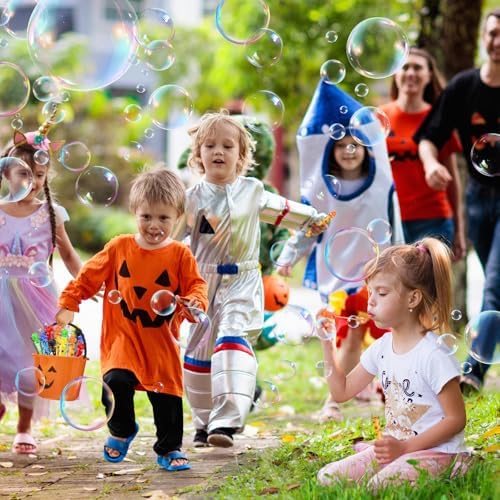 Shemira 80pcs Halloween Bubble Wands, Halloween Party Favors for Kids, Halloweens' Goodie Bags Fillers, Trick Or Treating Toys Bulk, Halloween Miniatures Prizes, for Kids,