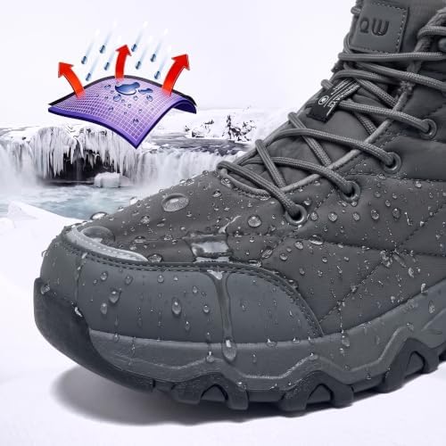 EQW Men's Waterproof Snow Boots Insulation Lightweight Non-Slip
