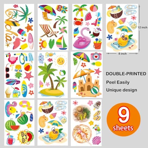 Summer Decorations Window clings for Glass Windows Summer Window Stickers
