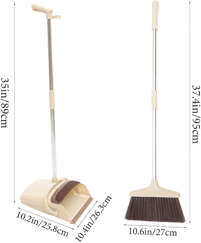 Yardwe 1 Set Broom Set Kitchen Brooms Household Cleaning Broom and Dustpan Handled Garden Dustpan Small Broom and Dustpan Brush and Dustpan Office Plastic Cleaner -