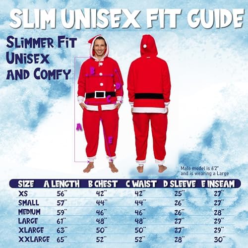 Funziez! Slim Fit Adult Onesie - Animal Costume - Plush Unisex Halloween One Piece Cosplay Suit for Women and Men