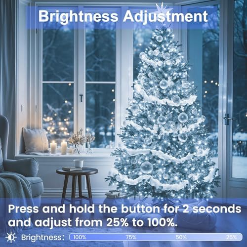 100 LED Connectable String Lights, 33FT Christmas Lights Outdoor Indoor