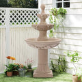 3-Tiers 48.4" H Italian Outdoor Water Fountains Feature Garden Decor