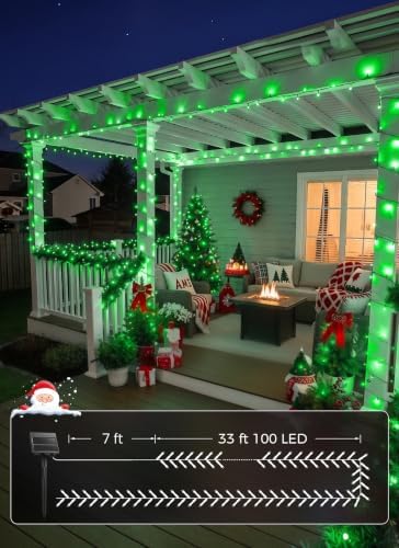 6 Pack 600LED Solar Christmas Lights Outdoor Waterproof, Green 240 FT