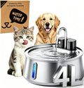 Dog Water Fountain, 4.0L/135oz Large Automatic Pet Water Dispenser with 4000mAh Battery (60-Day Runtime), 3 Working Modes & 25dB Ultra Quiet,for Cats and Dogs