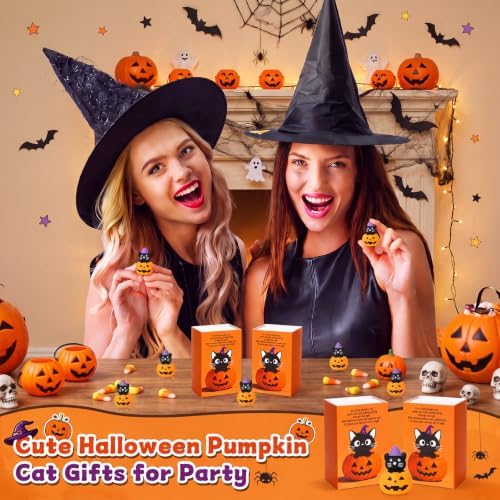 24 Sets Halloween Party Favors Cat in Pumpkin Toys Novetly Bag Stuffers