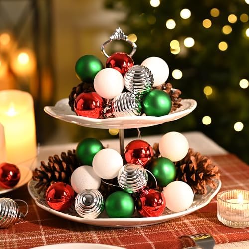 Valery Madelyn Small Christmas Tree Decorations Ball Ornaments 24ct 1.57"