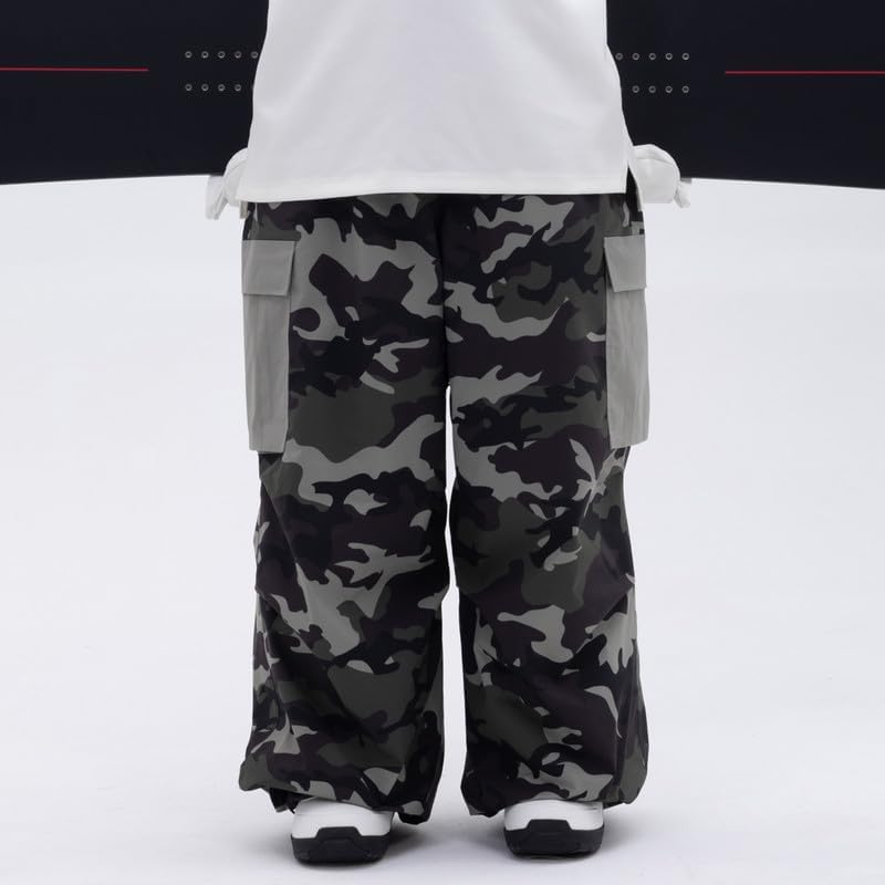SNOWVERB Loose Fit Snowboard Leopard Ski Snow Baggy Pants for Men and Women