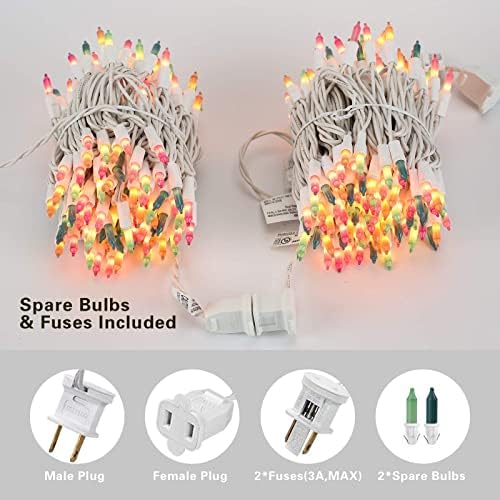Brizled Easter Lights, Incandescent Pastel String Light, 150 Count, 34.8ft