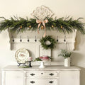 24PCS Christmas Norfolk Pine Stems Real Touch Branches Greenery Decorations
