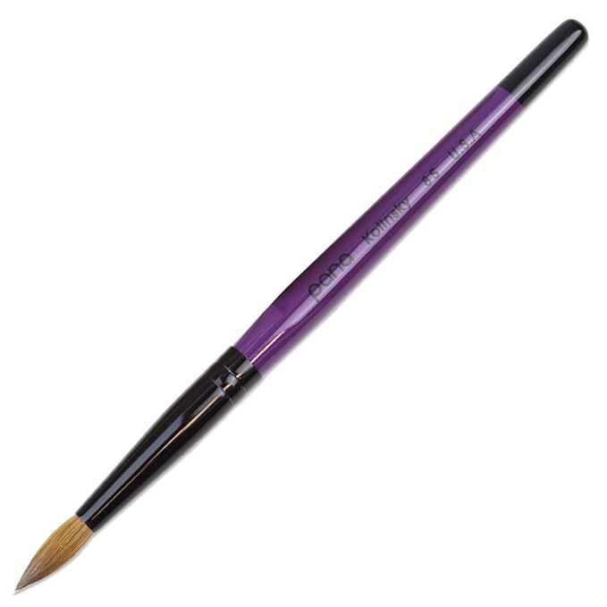 Pana Purple Wood Kolinsky Acrylic Nail Brush (Size: 6, 8, 10, 12, 14, 16, 18, 20, & 22) Kolinsky Hair (Size 8)