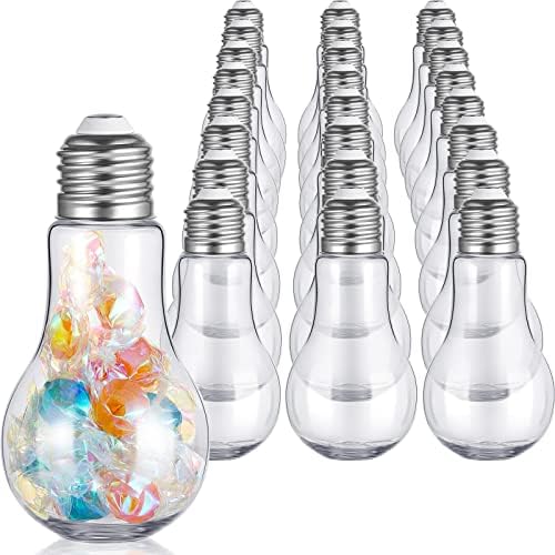 Tessco for you 36 Pcs 3.4 Oz/ 100 ml Plastic Light Bulb Jars