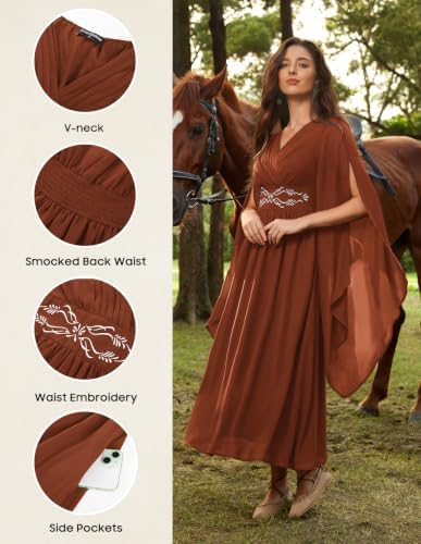 Scarlet Darkness Women's Renaissance Costume V Neck Medieval Fairy Dresses