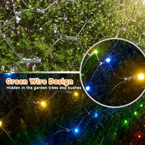 LitHome 14.8FT x 5FT Christmas Net Lights Outdoor Mesh Lights Connectable