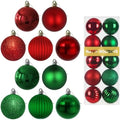 Red & Green 3.2" Large Christmas Balls - Christmas Tree Decoration Ornaments Shatterproof Hanging Balls for Birthday Halloween Holiday Wedding Decorations Set of 10pcs