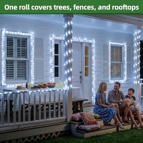 QUHUATU 750 LED 240FT Christmas String Lights, 12 Modes, Cool White