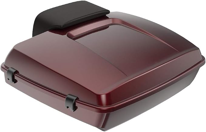 Advanblack Road Glide Tour Trunk Pack Mysterious Red Sunglo Razor Tour Trunk Pack Backrest Pad for '97-'25 Harley Touring Road King Street Glide Electra Glide CVO models