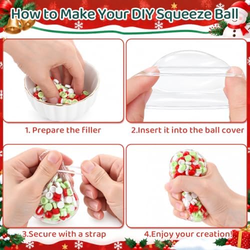 12 Set Christmas DIY Stress Ball Making Kit Chrismas Craft Gift