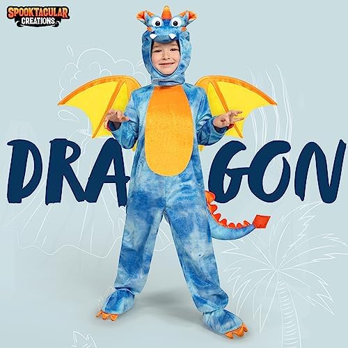 Spooktacular Creations Halloween Toddler Dragon Costume, Dinosaur Costume kids with Wings for Baby Halloween Dress Up Party
