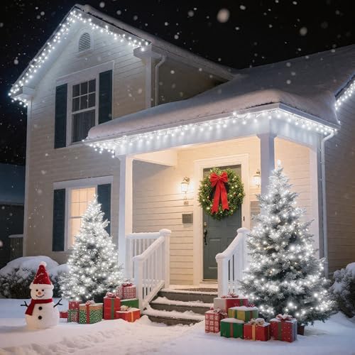 500 LED White Christmas Lights Christmas Tree Lights Outdoor