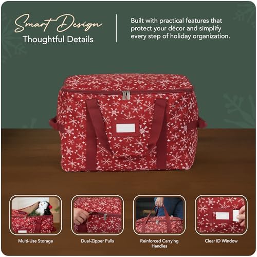 Covermates Treasurekeeper Storage Bag, Red Snowflake