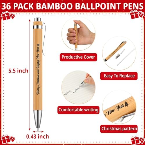 Gueevin 72 Pcs/36 Set Inspirational Notebook Pen Gifts Bulk, Cute
