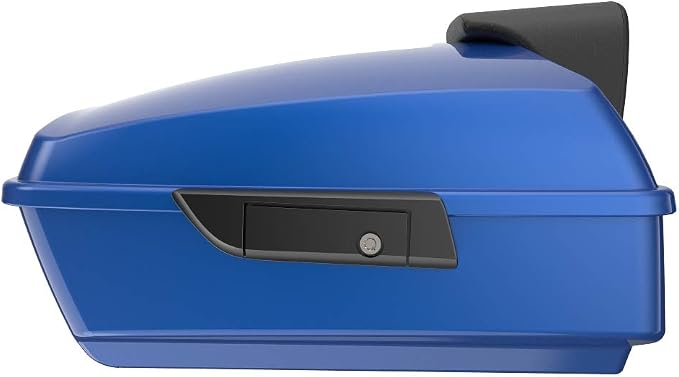 Advanblack Road Glide Tour Trunk Pack Superior Blue Chopped Tour Trunk Pack Backrest Pad for '97-'25 Harley Touring Road King Street Glide Electra Glide CVO models