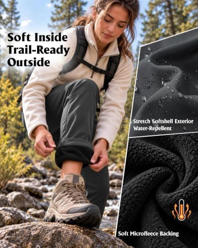 Women's Fleece-Lined Softshell Hiking Pants