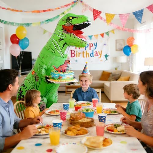 Funny Inflatable Dinosaur Costume for Adult and Kids,Blow Up Dinosaur Costume for Halloween Cosplay Party