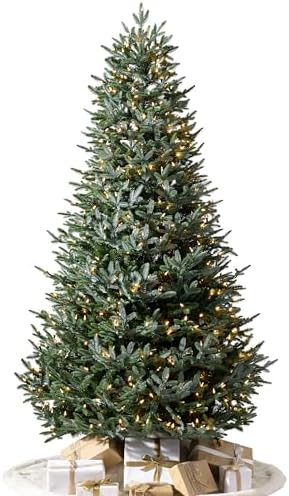 Balsam Hill European Silver Fir - Elegant Artificial Christmas Tree with True Needle Foliage Available Unlit or with LED Clear Lights, LED Clear, 9'