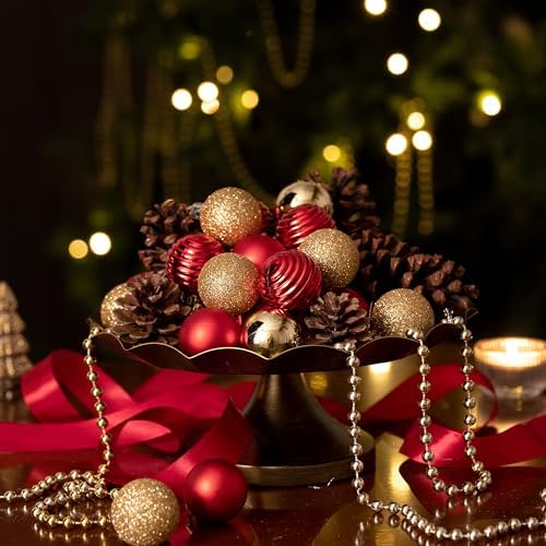 Valery Madelyn Small Christmas Tree Decorations Ball Ornaments 24ct 1.57"