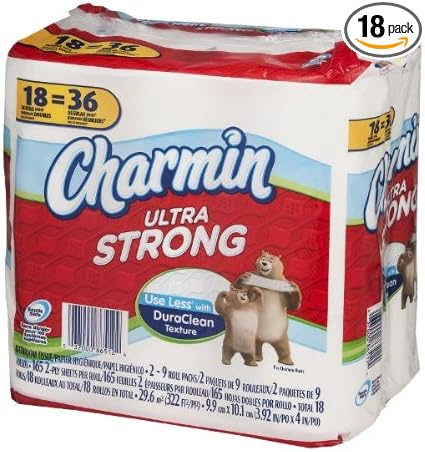 Charmin Ultra Strong Toilet Paper Double Rolls - 18 ct