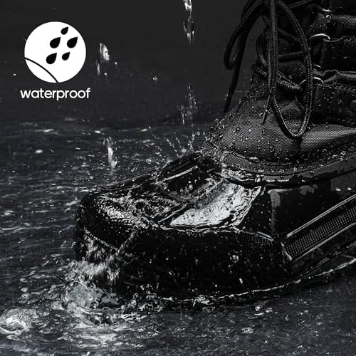 NORTIV 8 Men's Waterproof Winter Snow Boots Insulated