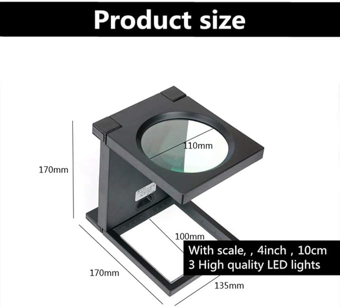 Magnifier Desktop Printing Identifying The Portable Desktop Magnifier with LED Folded Textile Tape Messages Coin Scale Magnifier with LED Light Interesting