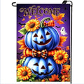 Halloween Welcome Garden Flag 12x18 Double Sided for Outside