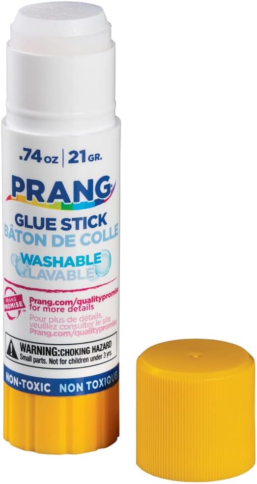 Prang Washable Glue Stick, Clear, 0.74 Oz., 12 Count