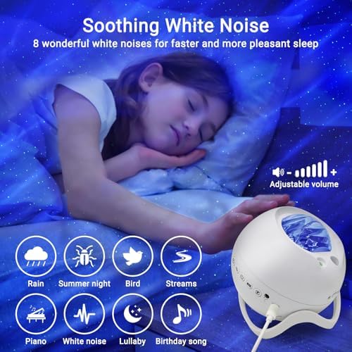 Star Projector,Northern Lights Projector,with Bluetooth Speaker,White Noise