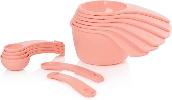 Tupperware Measuring Cups and Spoon Set in Sweet Morning, Large